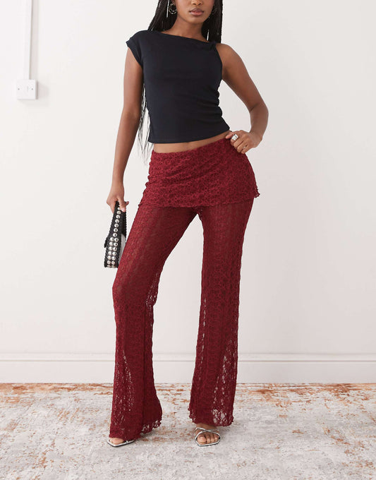 Lace Skirt Over Trousers