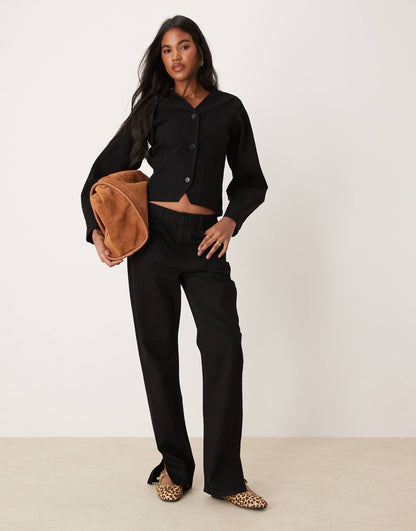 Seamed Denim Jacket With Shaped Sleeve