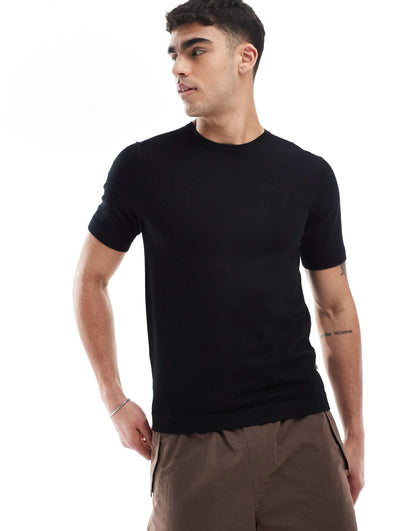 Short Sleeve Knit T-Shirt