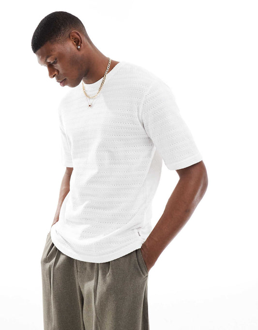 Textured Knit T-Shirt