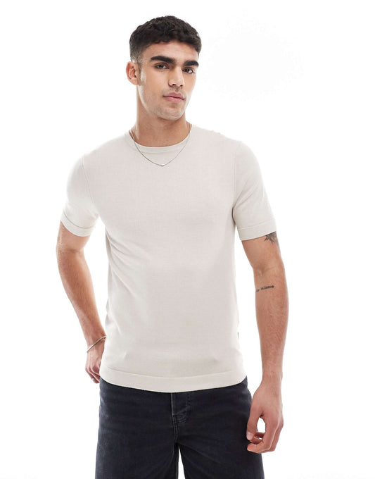 Short Sleeve Knit T-Shirt