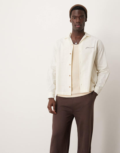 Oversized Boxy Shirt With Back Print