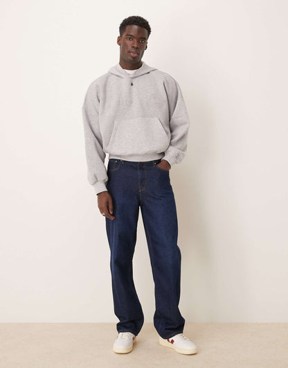 Oversized Dropped Shoulder Cropped Hoodie