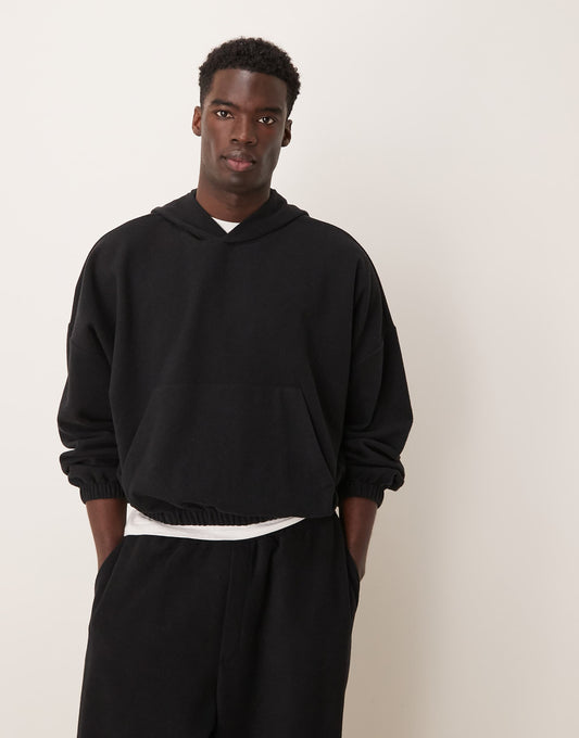 Co-Ord Oversized Dropped Shoulder Cropped Hoodie