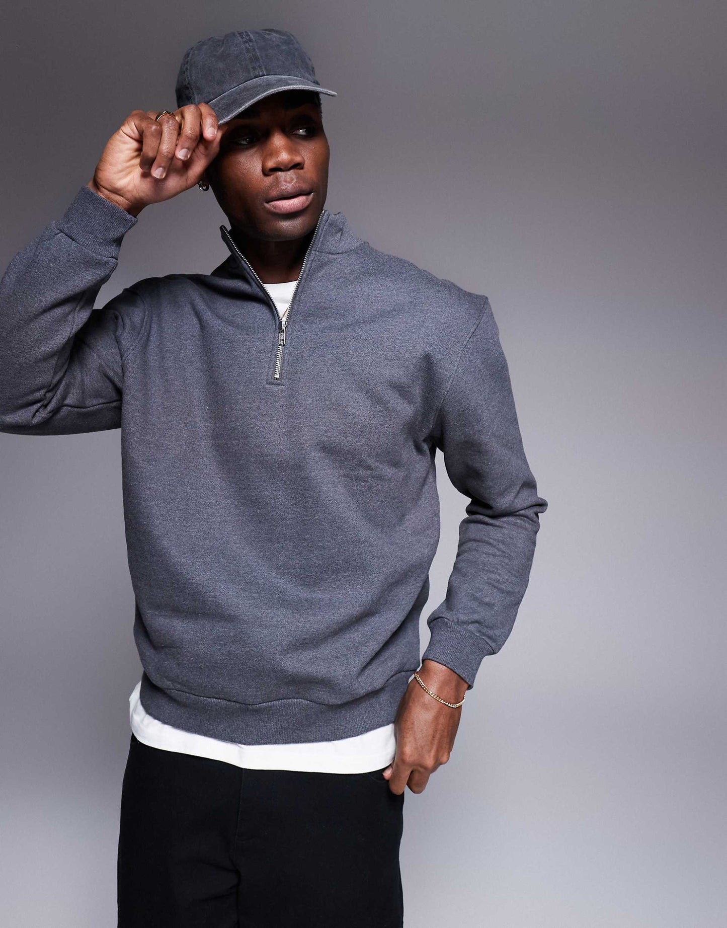 Premium Heavyweight Oversized Quarter Zip Sweatshirt 400Gsm