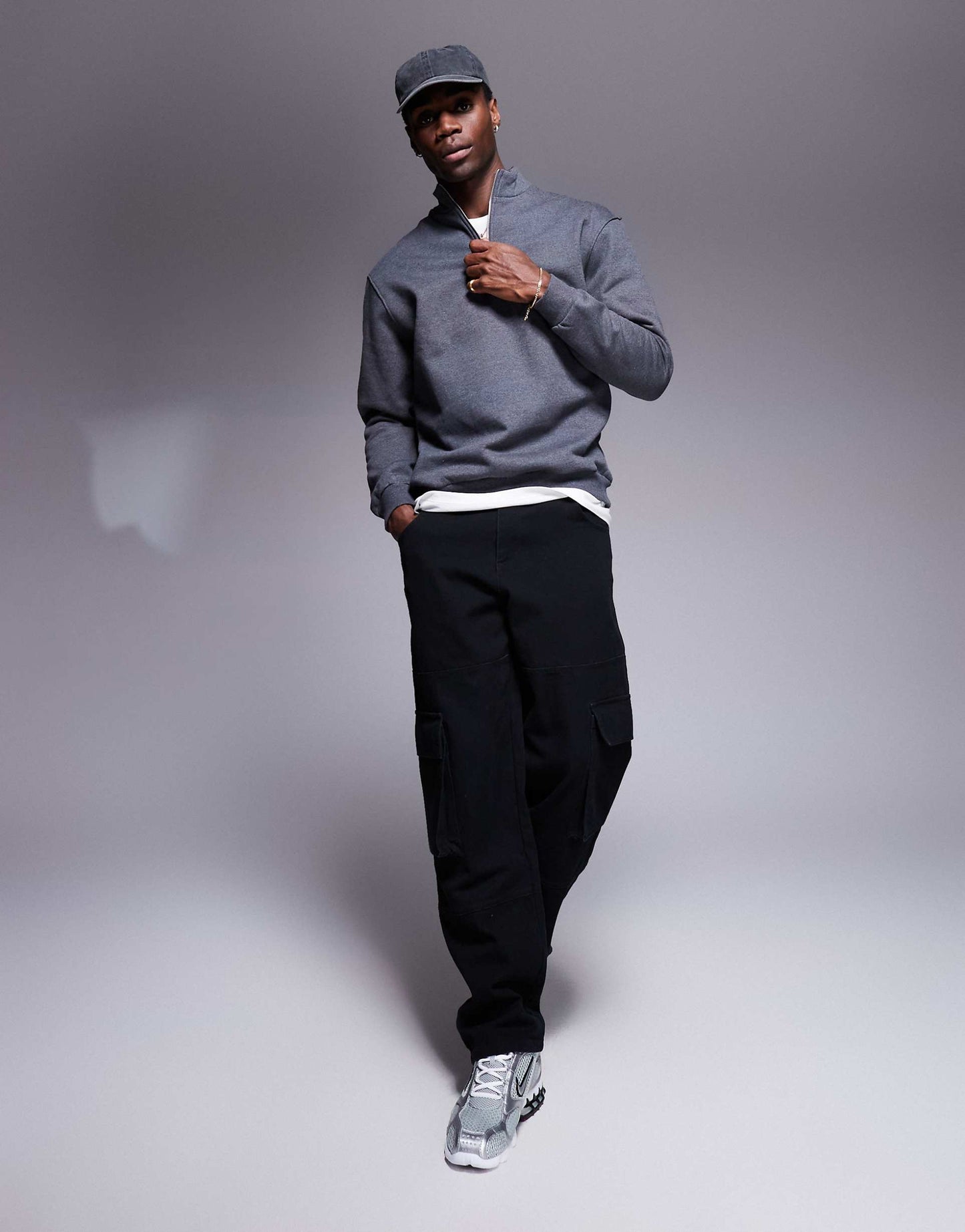 Premium Heavyweight Oversized Quarter Zip Sweatshirt 400Gsm