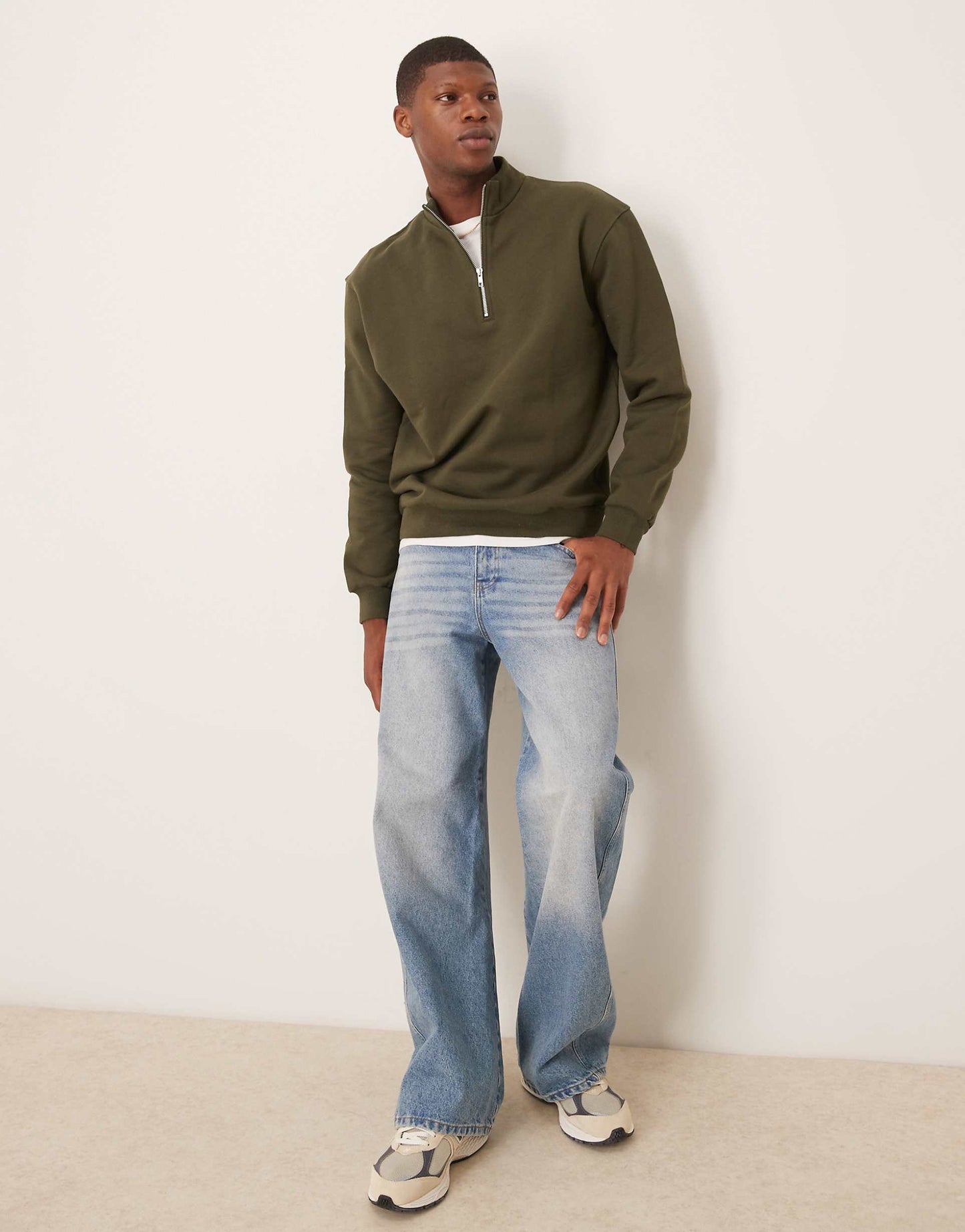 Premium Heavyweight Oversized Quarter Zip Sweatshirt 400Gsm