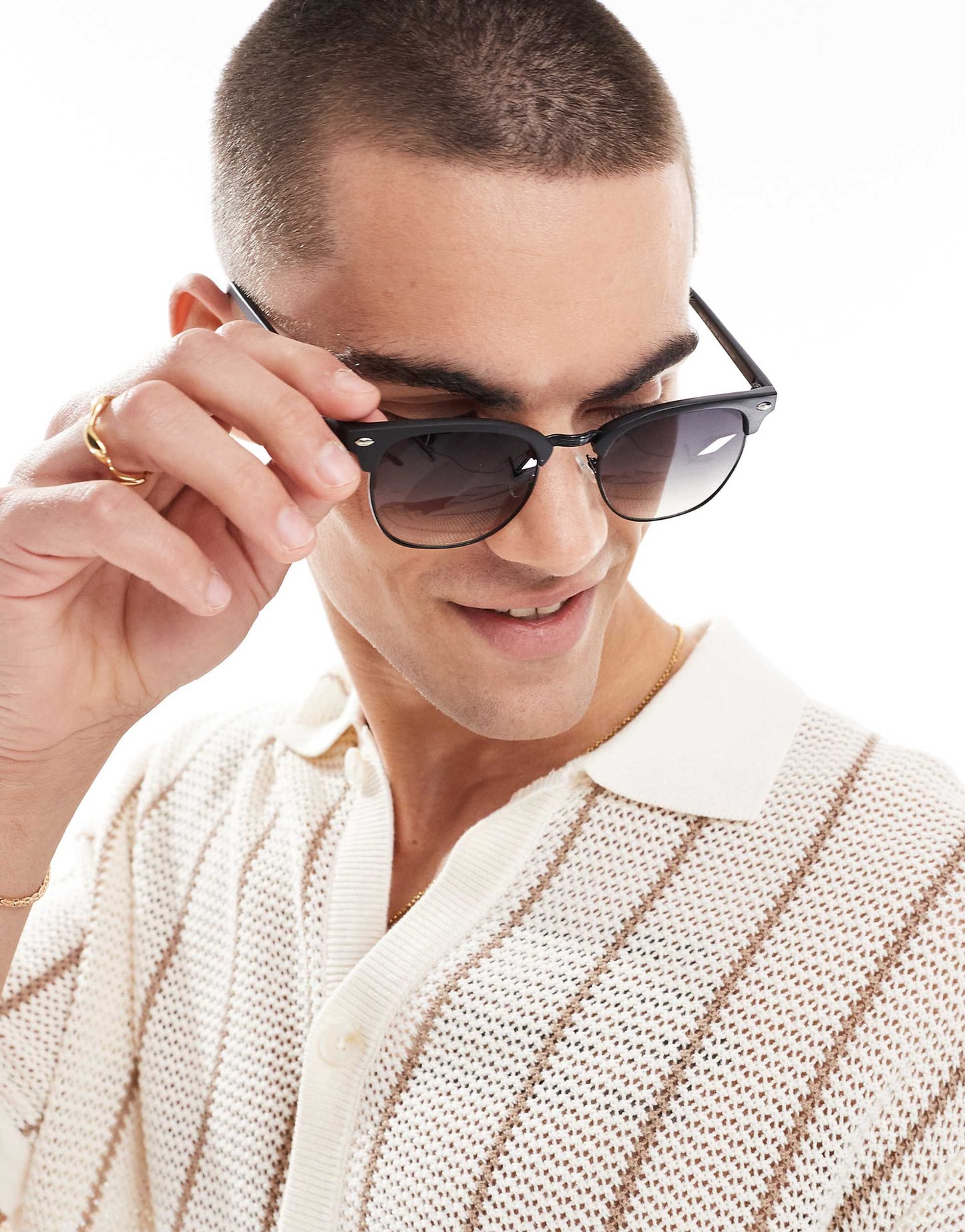 Retro Sunglasses With Gradient Lens