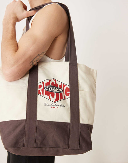 Graphic Print Tote Bag