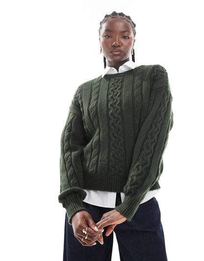 Oversized Cable Knit Jumper