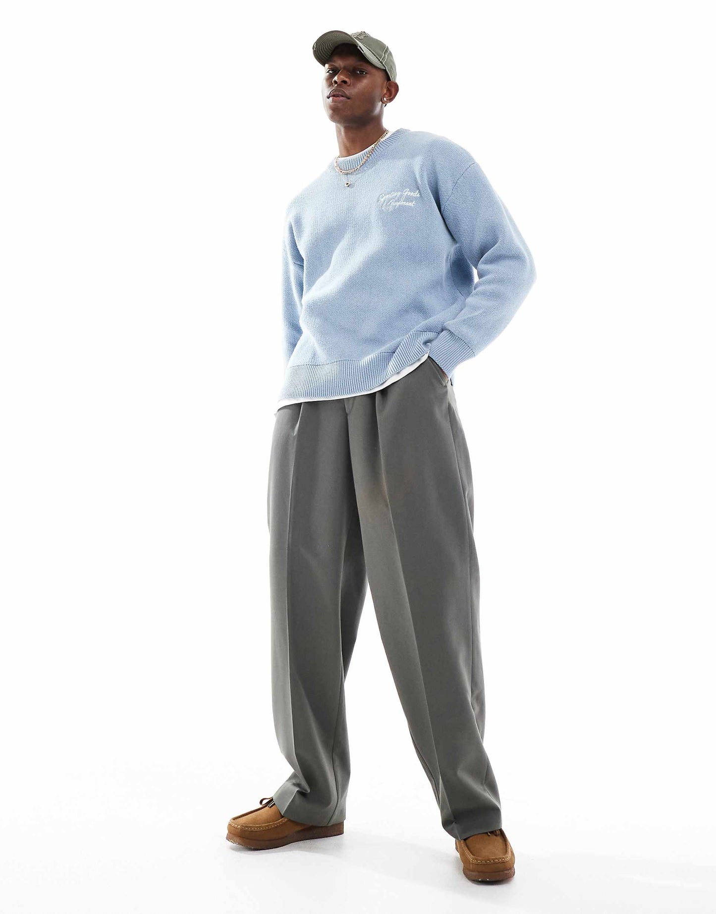 Relaxed Fit Jumper With Embroidery