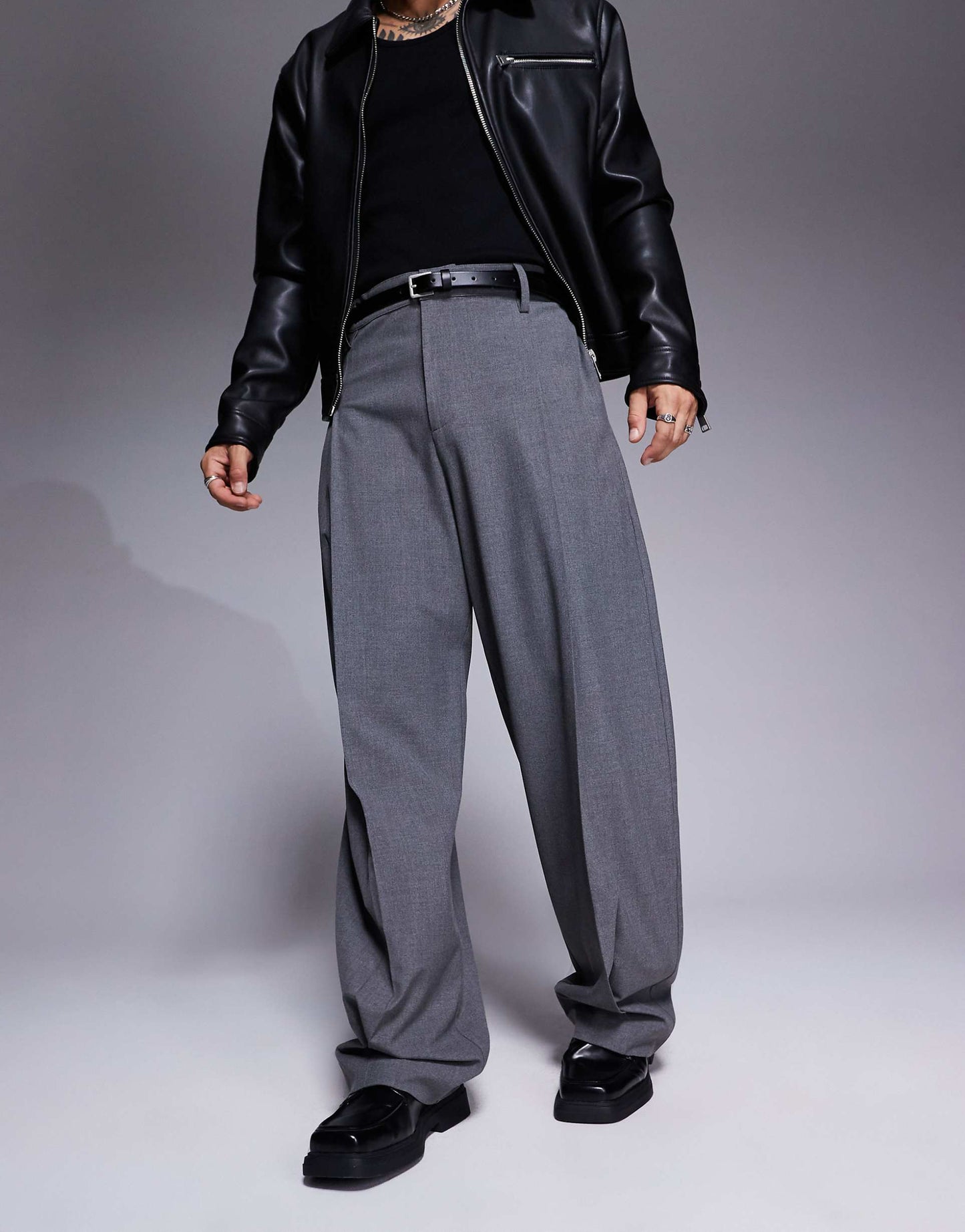 Smart Wide Leg Trousers With Front Pleat