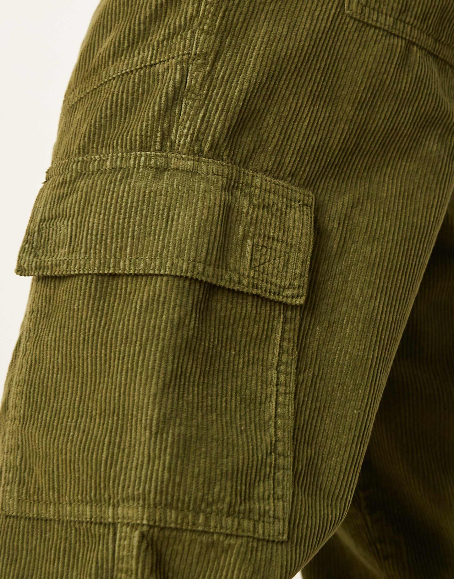 Straight Fit Cord Cargo Trousers