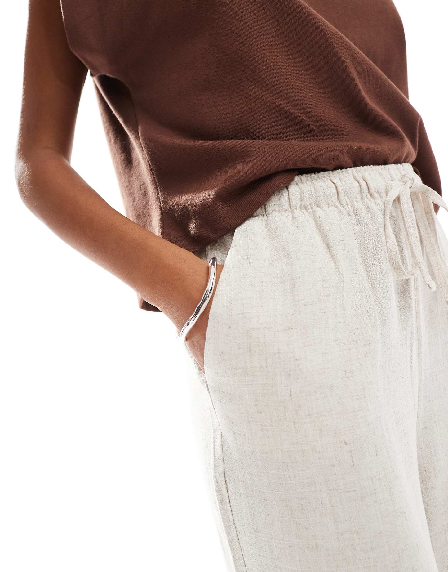 Pull Up Linen Shorts