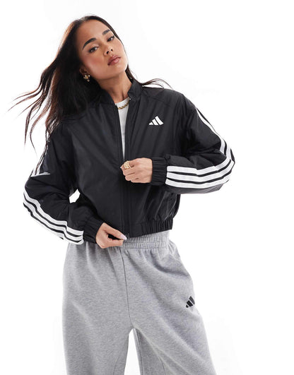Essentials 3-Stripes Insulated Crop Bomber Jacket