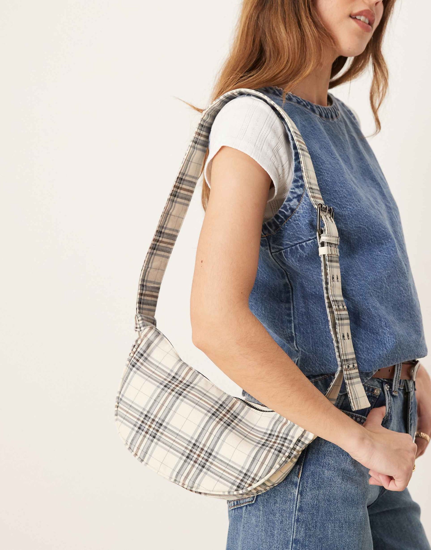 Check Print Crossbody Bag