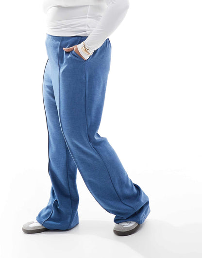 Curve Wide Leg Trouser With Seam Detail