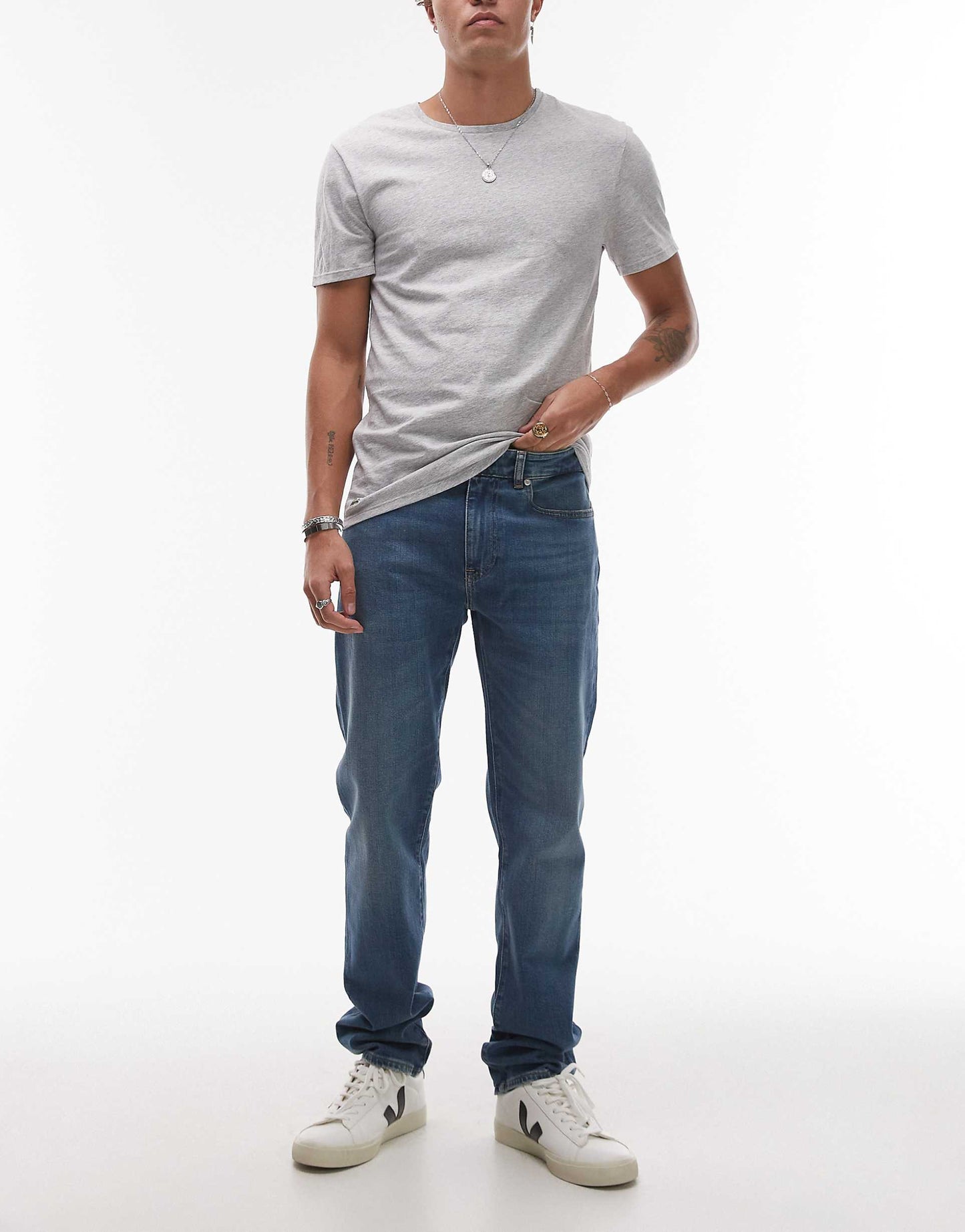 Straight Leg Denim Jeans