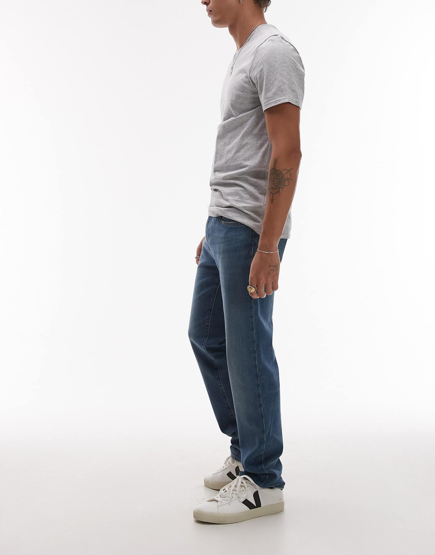 Straight Leg Denim Jeans