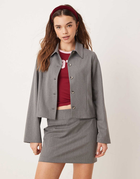 Tailored Collar Boxy Jacket