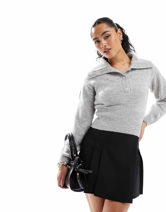 Knitted Collared Jumper