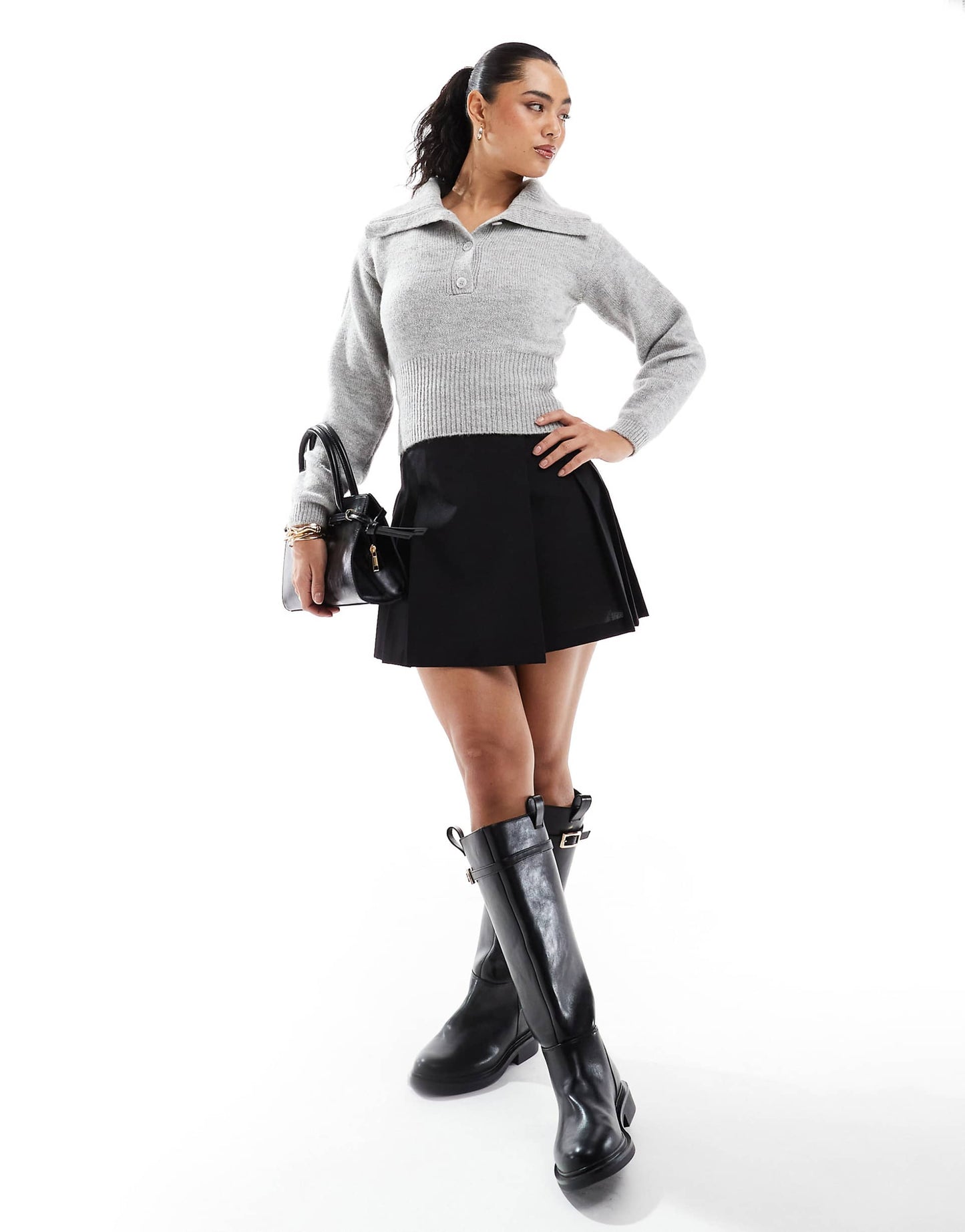 Knitted Collared Jumper