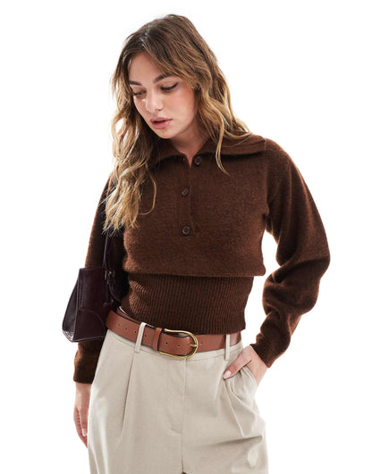 Knitted Collared Jumper