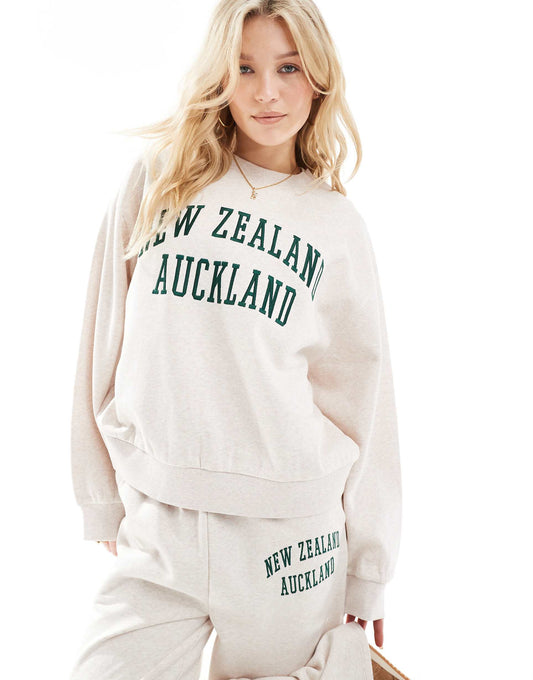 Embroidered Auckland Graphic Sweat