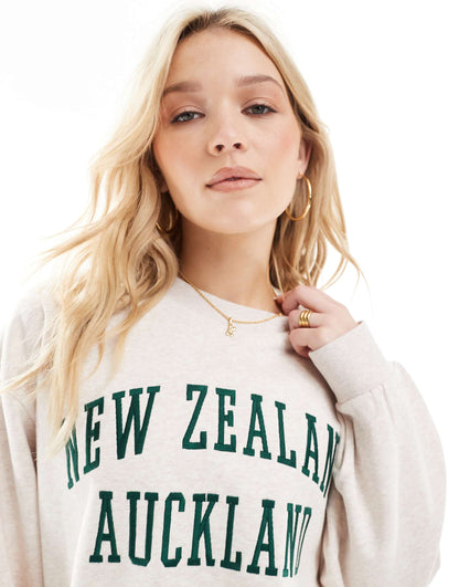 Embroidered Auckland Graphic Sweat