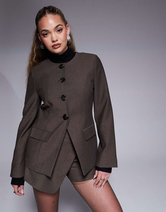 Scoop Neck Blazer Co-Ord