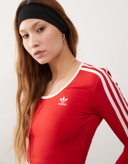 Adicolor 3-Stripes Long Sleeve Crop Tee