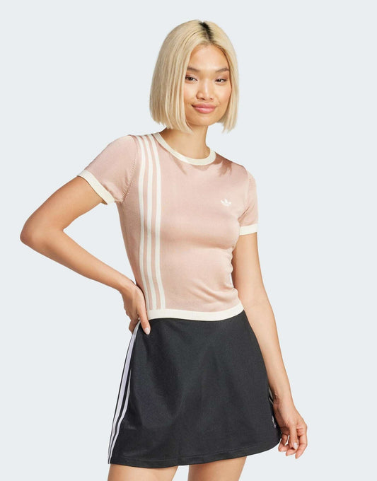 Knitted 3-Stripes Short Tee