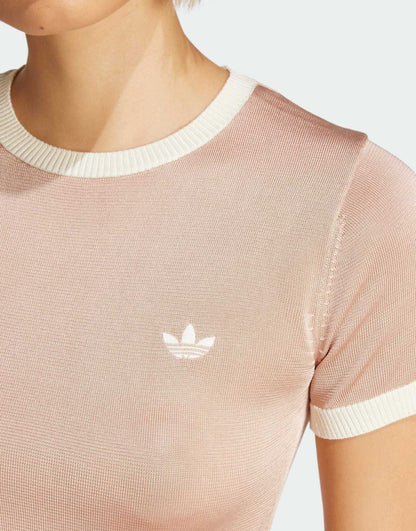 Knitted 3-Stripes Short Tee