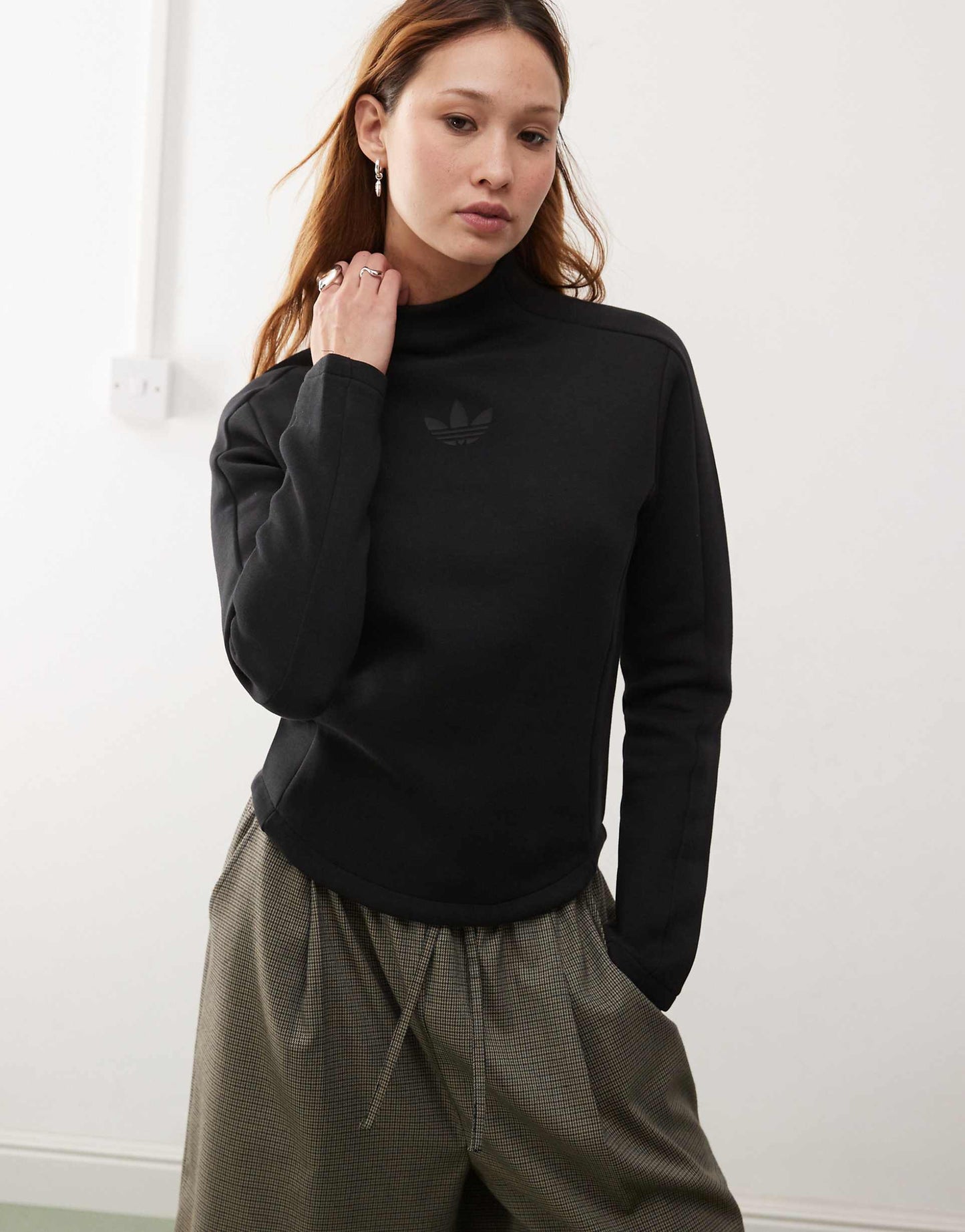 Structured Interlock Long Sleeve Top