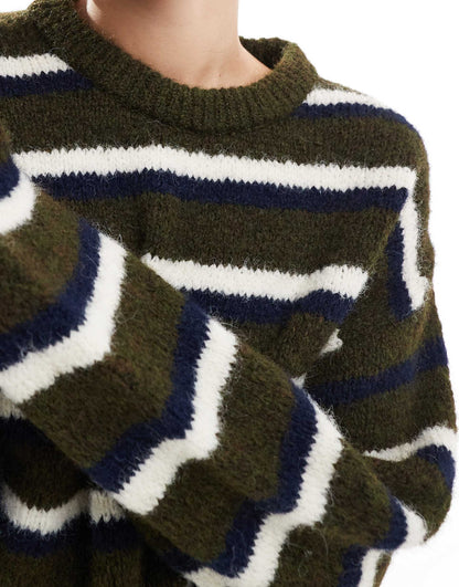 Wool Blend Fluffy Knitted Jumper