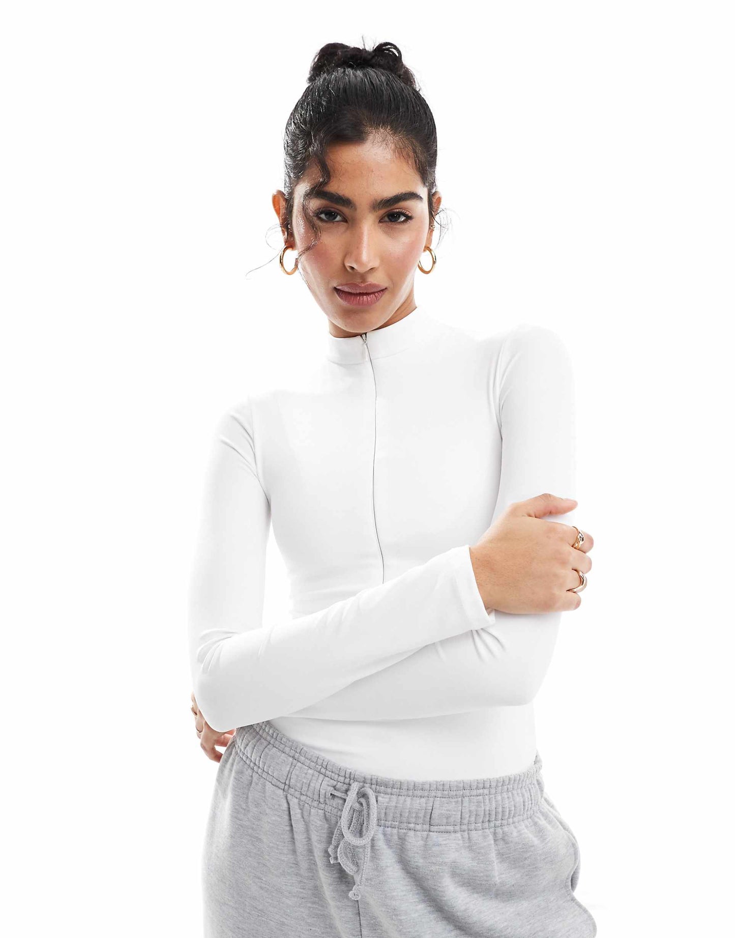 Long Sleeve Zip Up Bodysuit