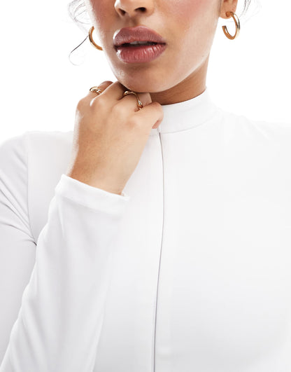 Long Sleeve Zip Up Bodysuit