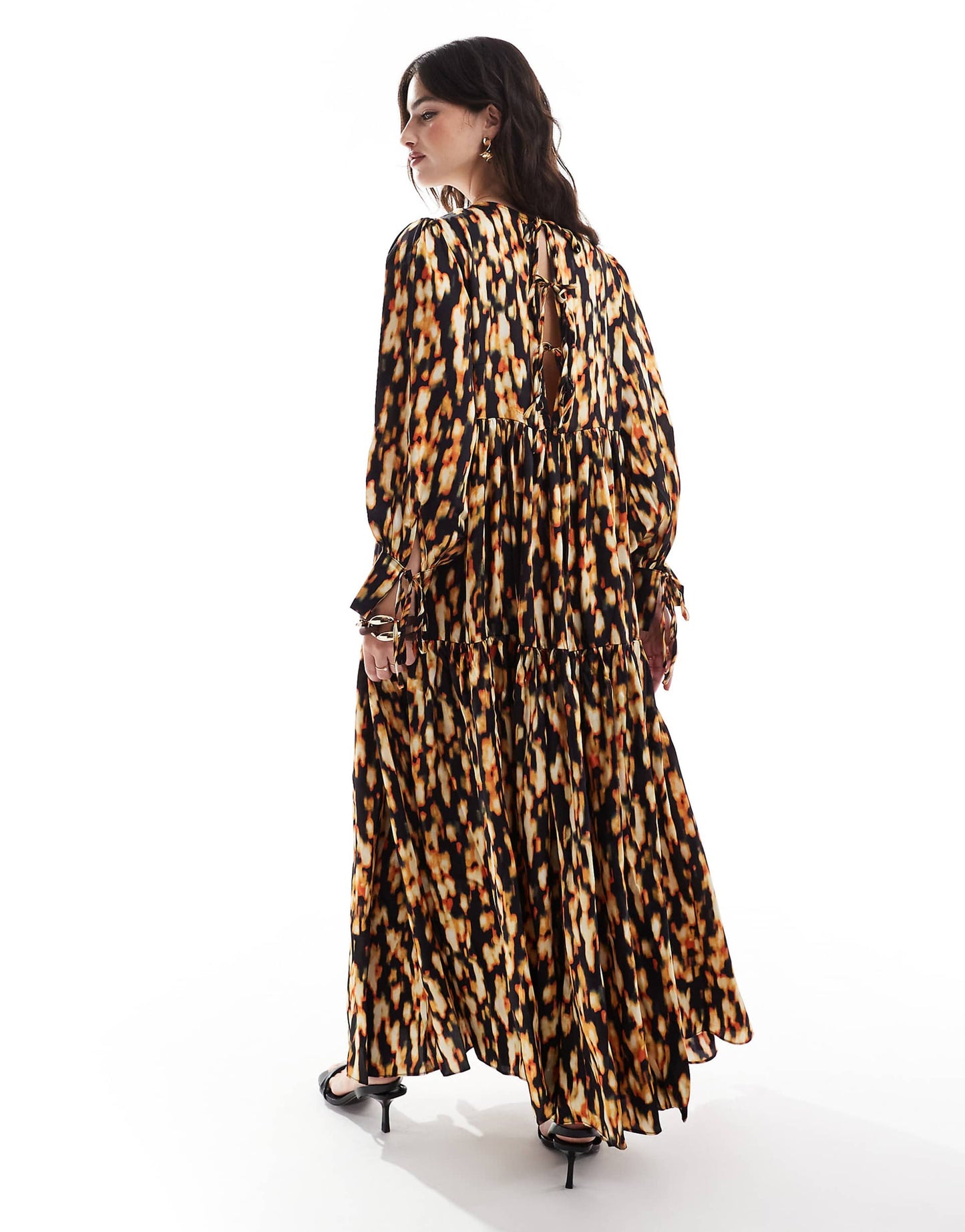Oversized Tie Front Maxi Dress