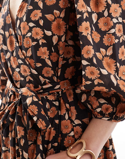 Wrap Midi Dress
