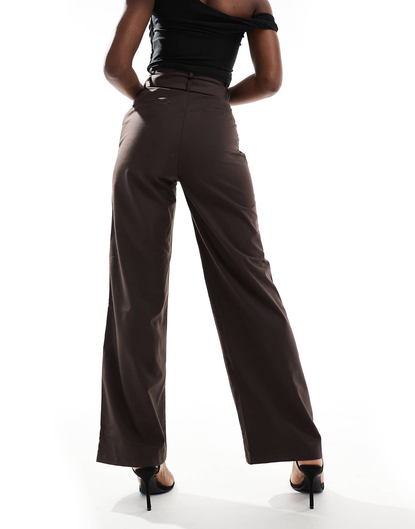 Double Waisted Wide Leg Trousers