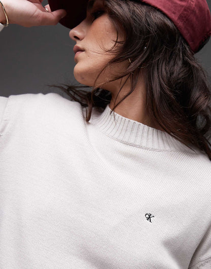 Jeans Cotton Monogram Jumper