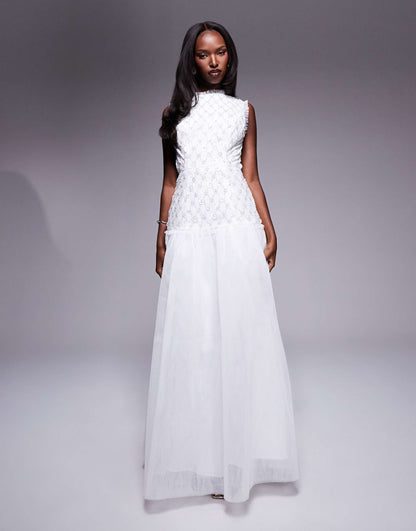 Dropped Waist Maxi Dress