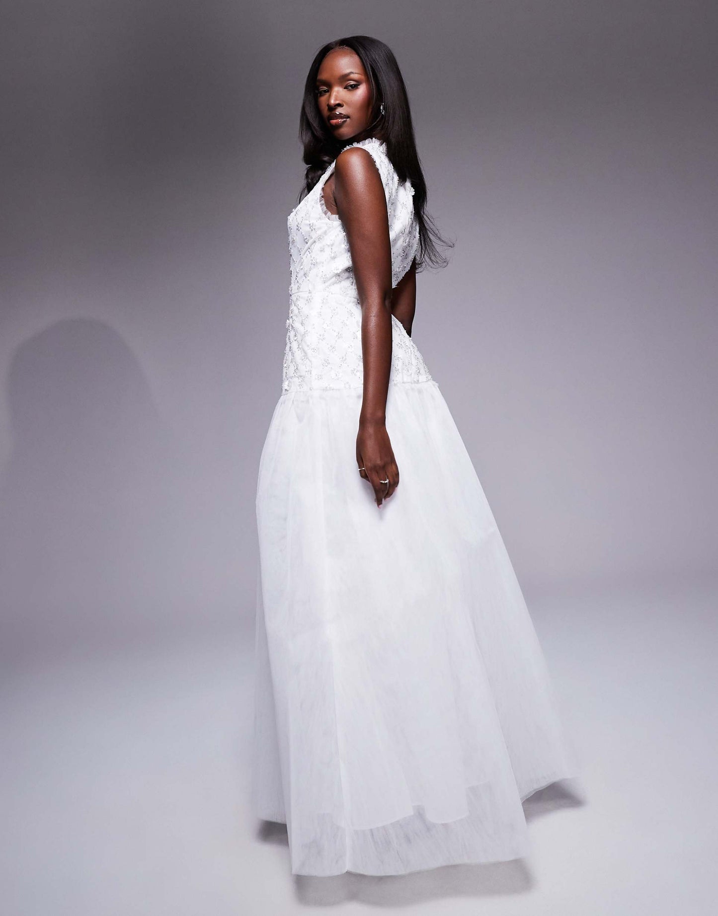 Dropped Waist Maxi Dress