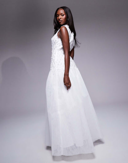 Dropped Waist Maxi Dress