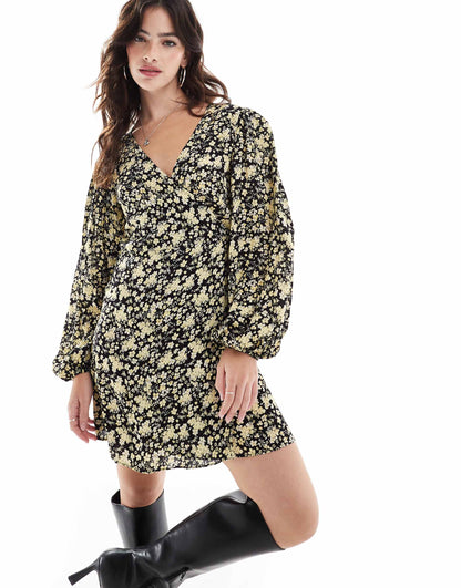 Wrap Mini Dress