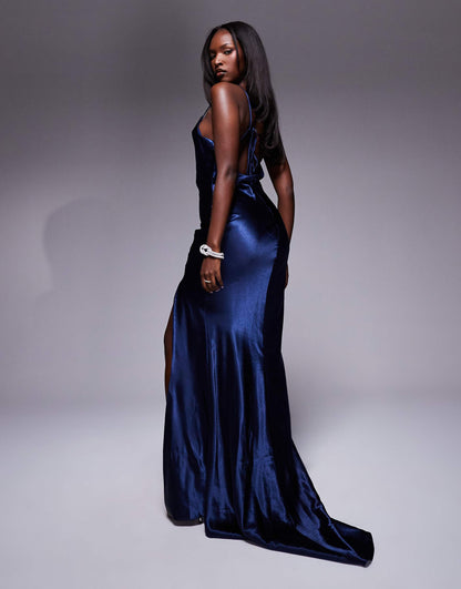 Cowl Neck Maxi Slip Dress