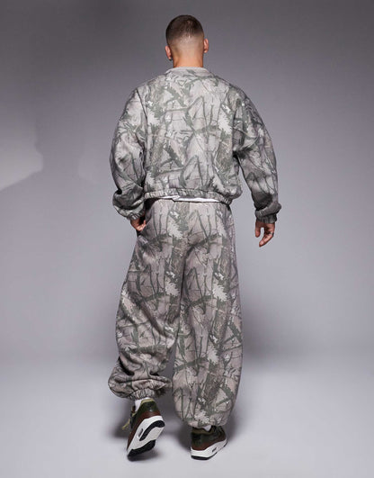 Coord Oversized Cropped Sweatshirt With Dropped Shoulder