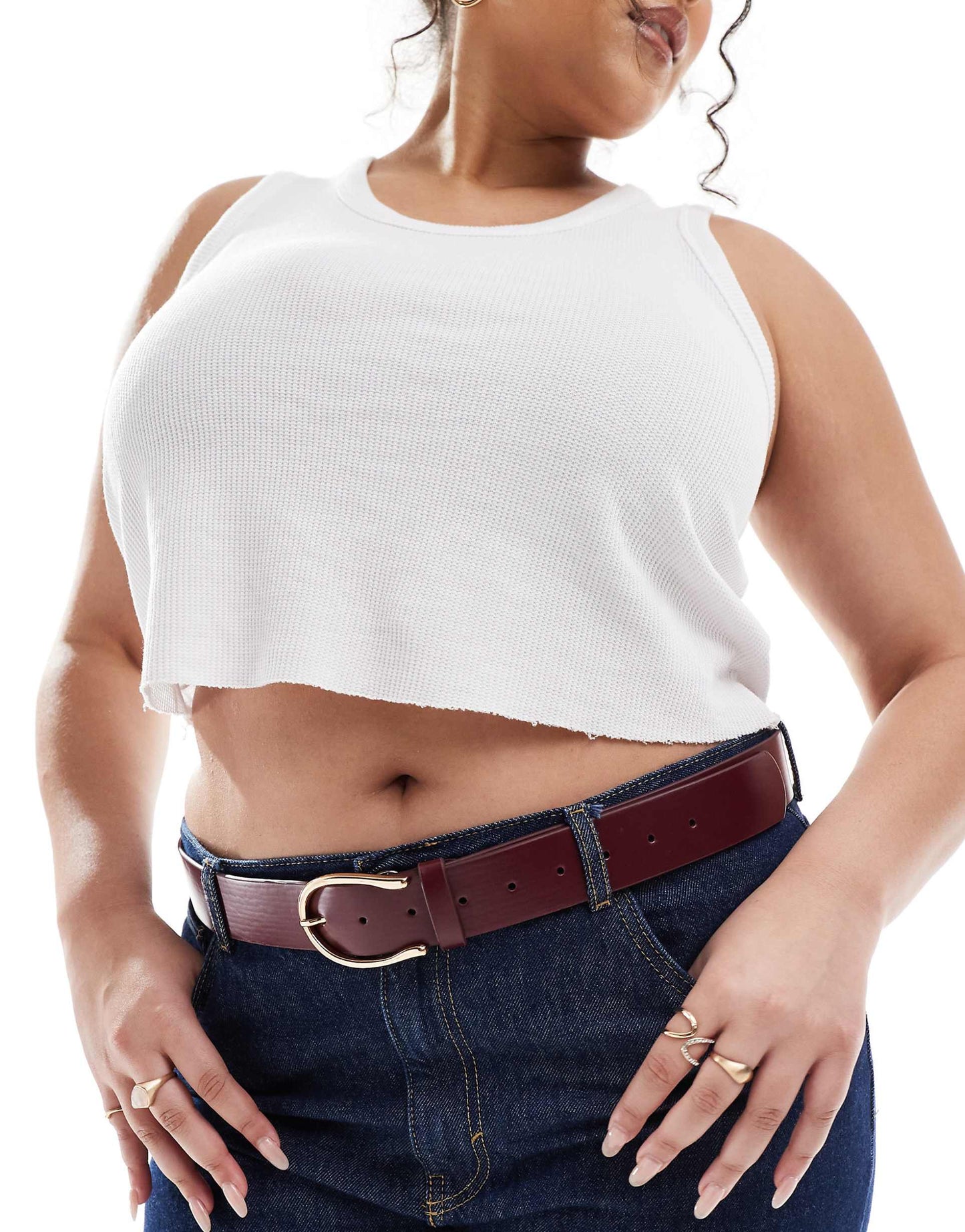 Curve Half Moon Waist And Hip Jeans Belt