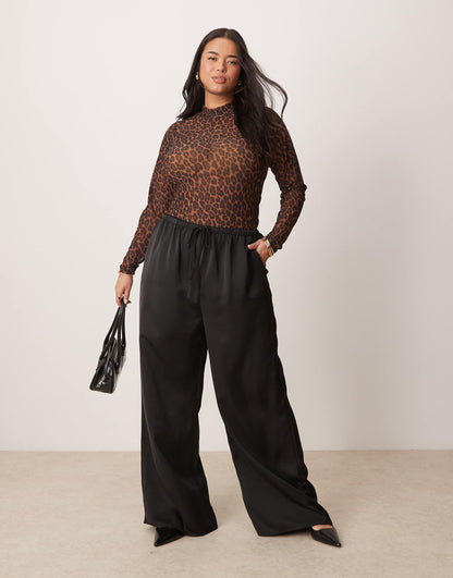 Curve Satin Drawstring Trouser