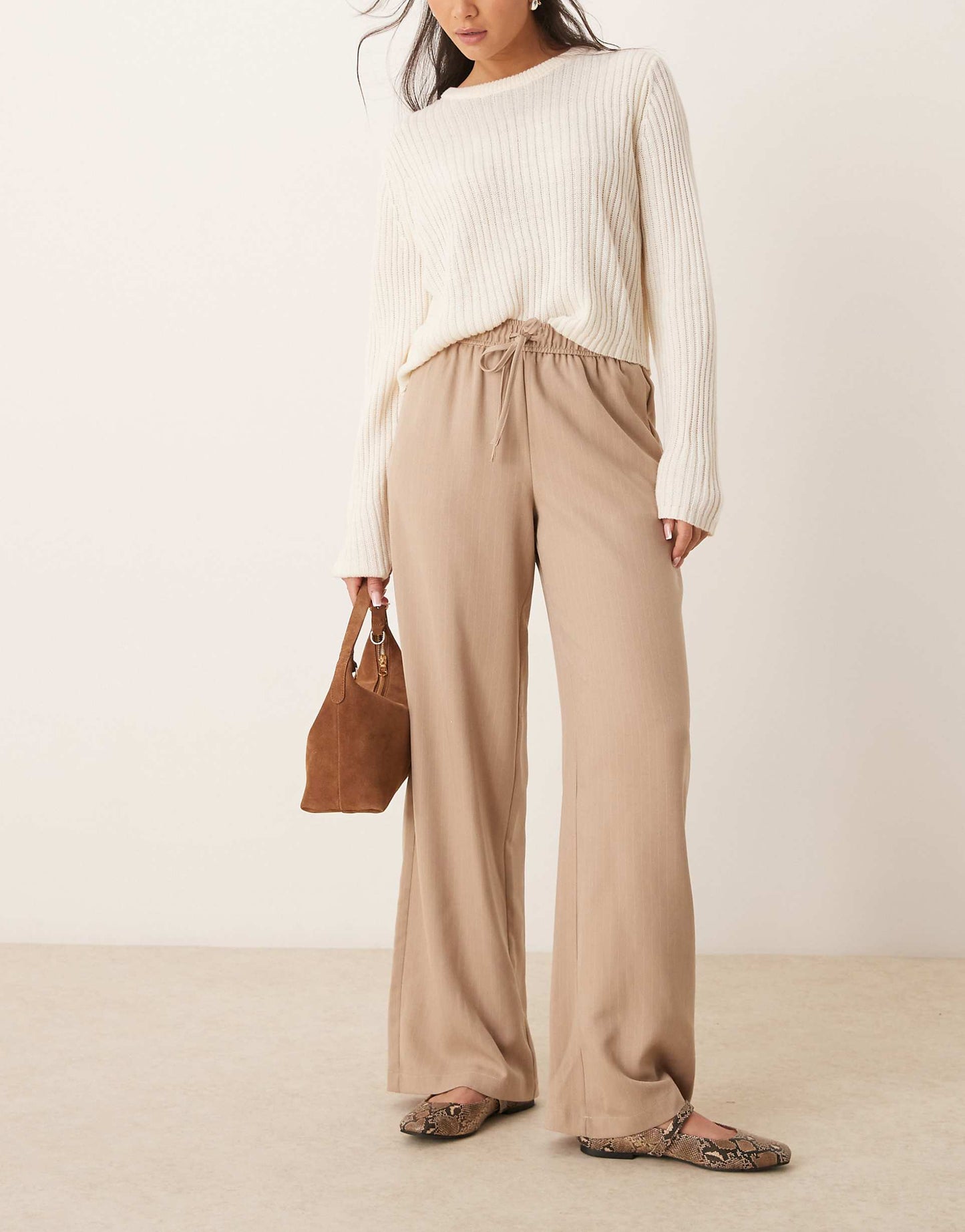 Wide Leg Tie Waist Trouser